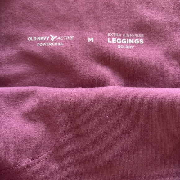 Old Navy Active Womens Extra High-Rise Leggings, Go-Dry Powerchill, Pink M - Picture 3 of 8